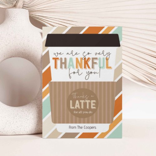 Very Thankful for you Coffee Gift Card Holder