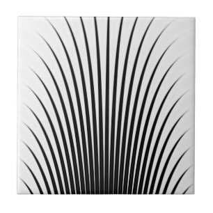 Very Unique Black White Silver Grey Stripe Pattern Ceramic Tile