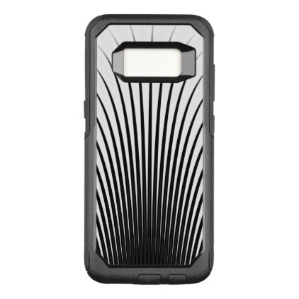 Very Unique Black White Silver Grey Stripe Pattern OtterBox Commuter Samsung Galaxy S8 Case