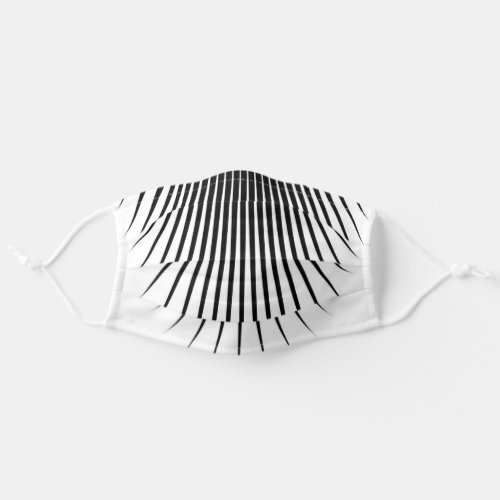 Very Unique Black White Stripe Pattern Adult Cloth Face Mask