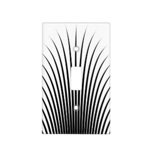 Very Unique Black White Stripe Pattern Light Switch Cover