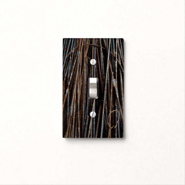 Very Unique Cool Rusty Bars Light Switch Cover (In Situ)