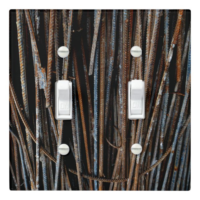 Very Unique Cool Rusty Bars  Light Switch Cover (In Situ)