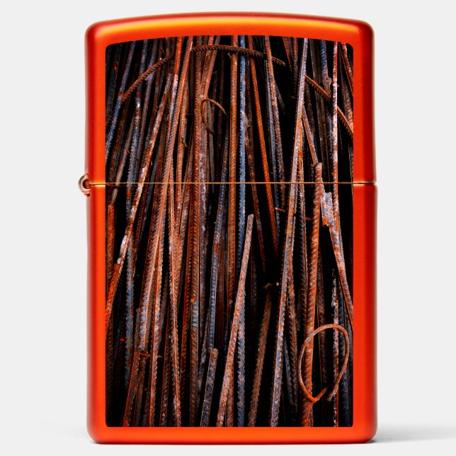 Very Unique Cool Rusty Bars Zippo Lighter (Front)