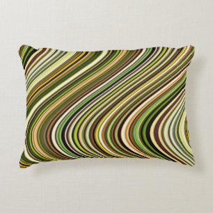 Very Unique Multi-Color Curvy Line Pattern Accent Pillow
