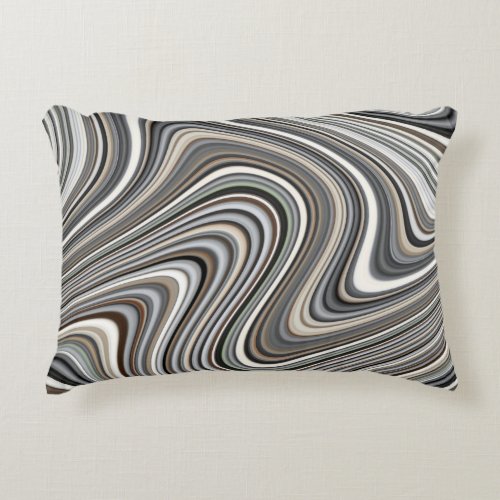 Very Unique Multi_Color Curvy Line Pattern Accent Pillow