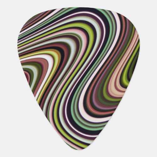 Very Unique Multi_Color Curvy Line Pattern Guitar Pick