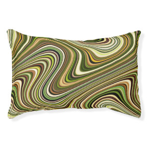 Very Unique Multi-Color Curvy Line Pattern Pet Bed