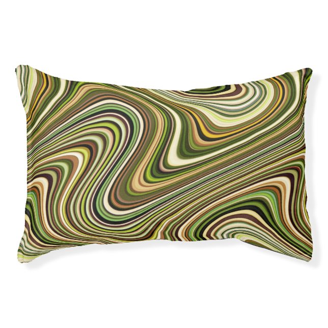 Very Unique Multi-Color Curvy Line Pattern Pet Bed (Front)