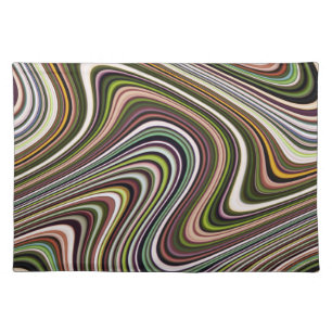 Very Unique Multi-Color Curvy Lined Placemat