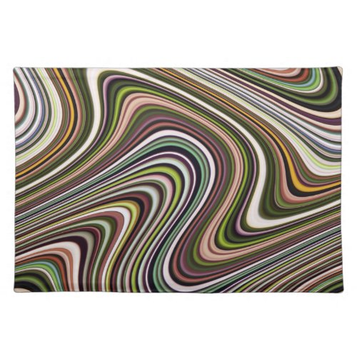 Very Unique Multi_Color Curvy Lined Placemat