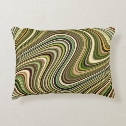 Very Unique Multi_Colored Curvy Line Pattern Decorative Pillow