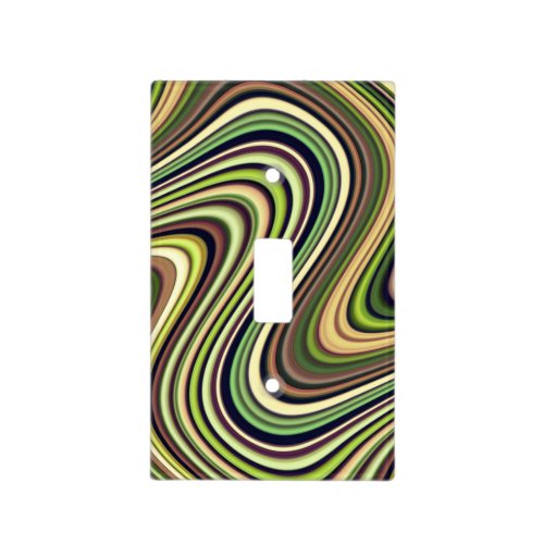 Very Unique Multi_Colored Curvy Line Pattern Light Switch Cover