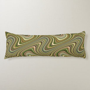 Very Unique Multicolored Curvy Line Pattern Body Pillow