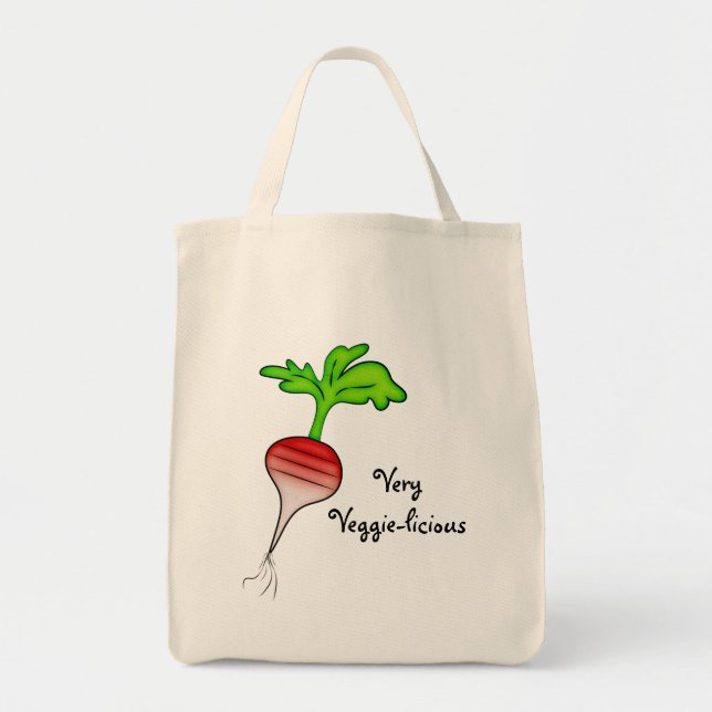 Very Veggie Vegetable Radish Art Tote Bag (Front)