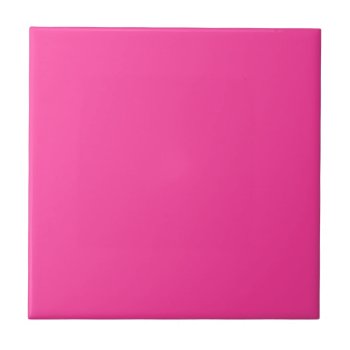 Very Very Pink Color Only Bright Pink Tile by CricketDiane at Zazzle