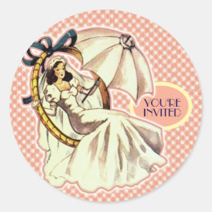 Very Vintage Bridal Shower Stickers