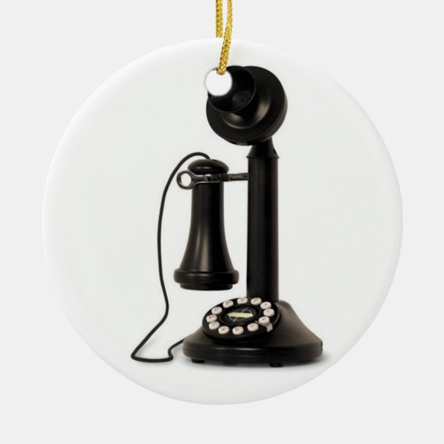 VERY VINTAGE TELEPHONE ORNAMENT (Front)