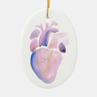 Very Violet Heart Ceramic Ornament