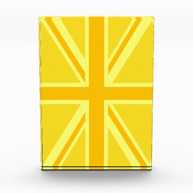 Very Yellow Union Jack British Flag Award (Front)