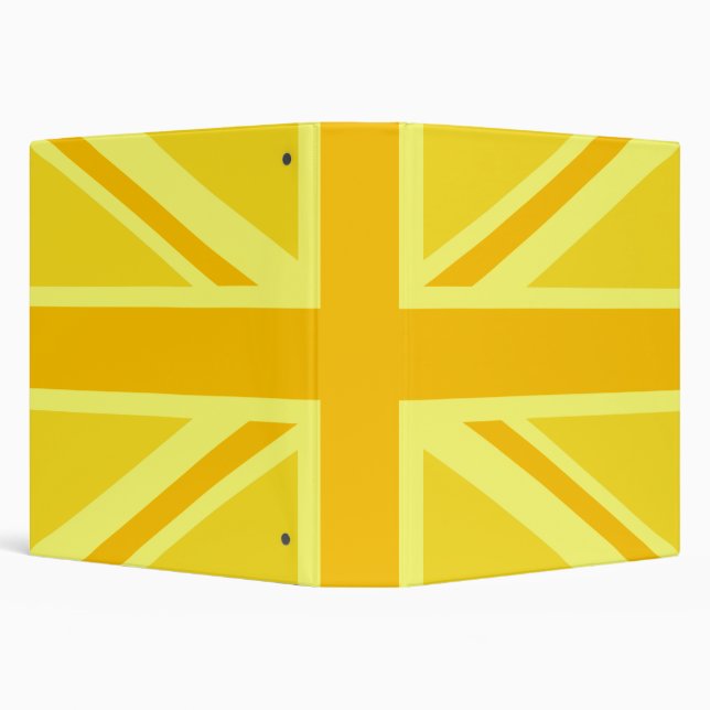 Very Yellow Union Jack British Flag Binder (Background)