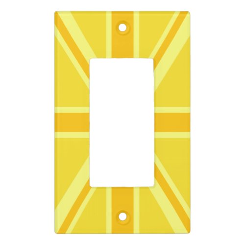 Very Yellow Union Jack British Flag Light Switch Cover
