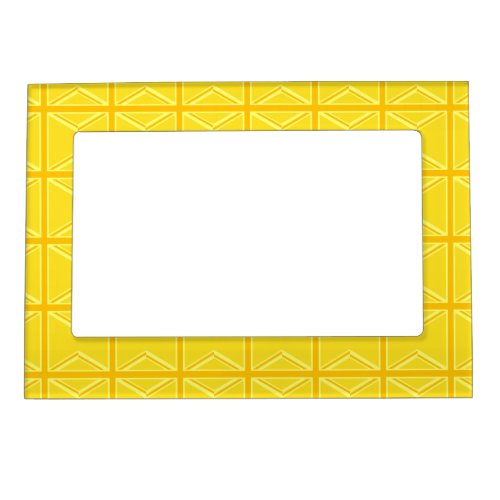 Very Yellow Union Jack British Flag Magnetic Picture Frame