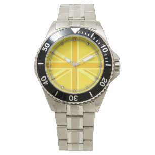Very Yellow Union Jack British Flag Watch