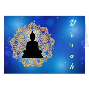 Vesak Day Buddha and Mandala Vaisakha Purnima Cards