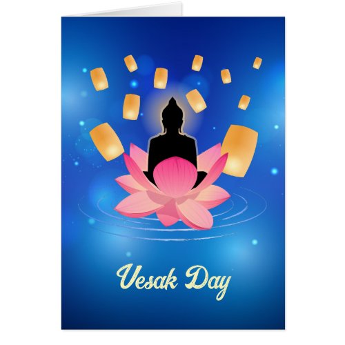 Vesak Day Buddha on Lotus Lantern Vaisakha
