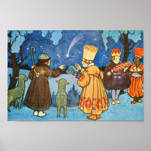 Vesele Vanoce by Zdenek Guth Vintage Christmas  Poster