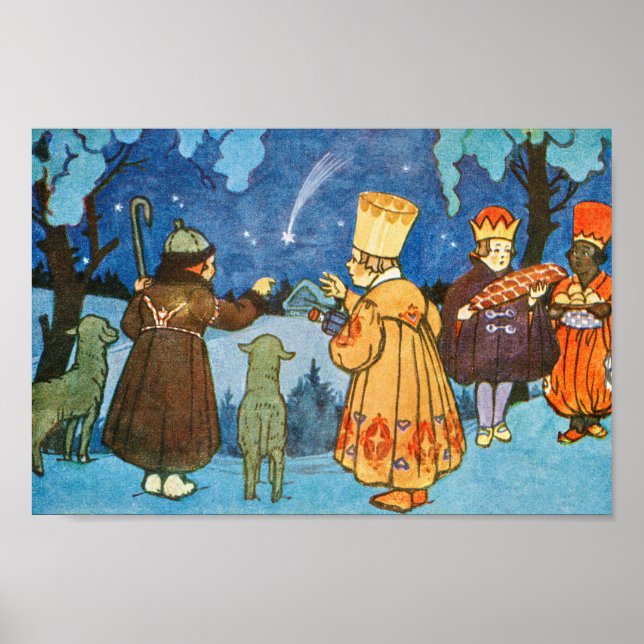 Vesele Vanoce by Zdenek Guth Vintage Christmas  Poster (Front)