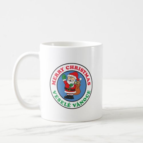 Vesele Vanoce Czech Christmas Santa Coffee Mug