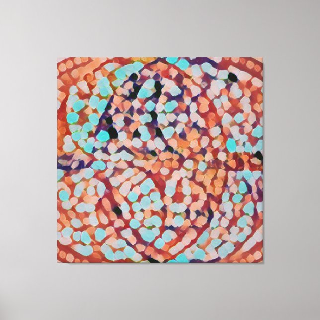 Vesica Piscis 369 | Glass Bokeh, Blue & Orange Canvas Print (Front)