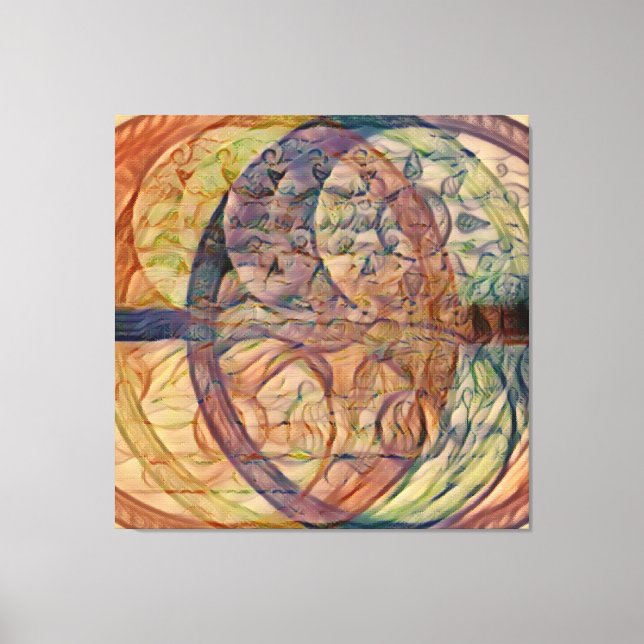 Vesica Piscis 369 | RYB, Red Yellow Blue Canvas Print (Front)