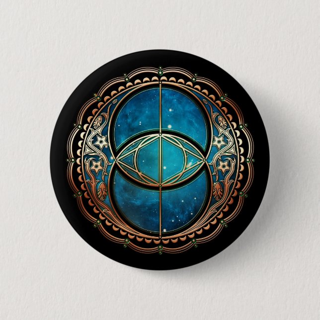 Vesicle Pisces Pinback Button (Front)