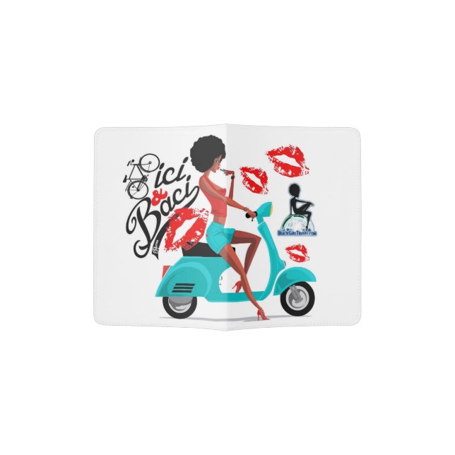 Vespa Girl Passport Cover (Opened)