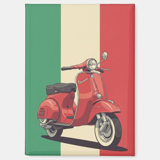 Vespa Italian Flag Magnet (Front)