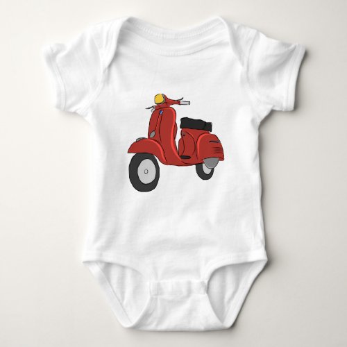 Vespa SS Scooter Baby Bodysuit