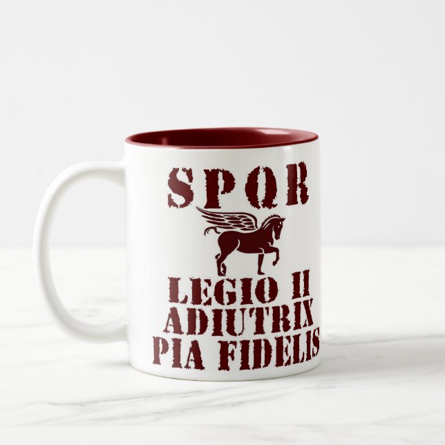 Vespasian's 2nd Roman Legion Pegasus Coffee Mug (Left)