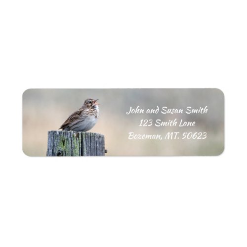 Vesper Sparrow Return Address Label