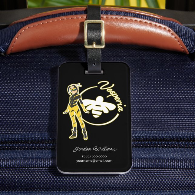 Vesperia Badge Luggage Tag (Front Insitu 2)