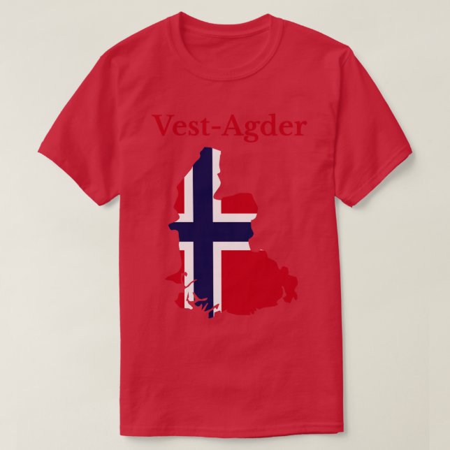 Vest Agder County Norway T-Shirt (Design Front)
