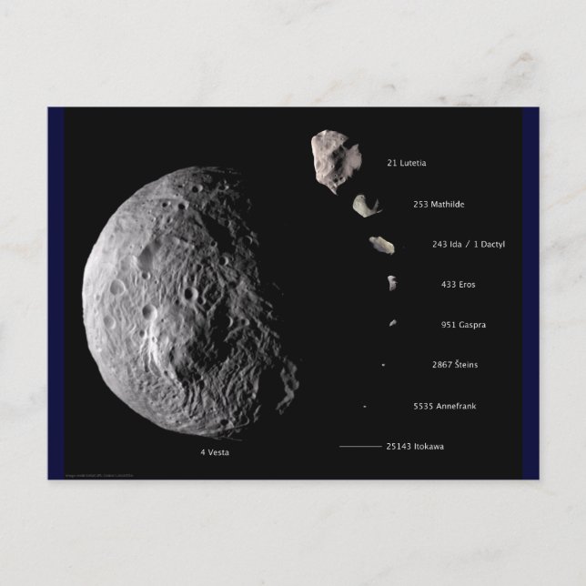 Vesta and Asteroid Gallery Postcard (Front)
