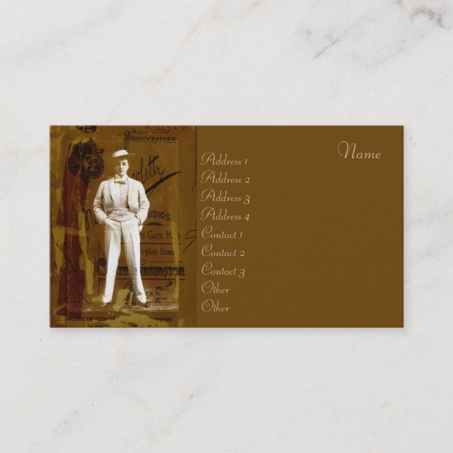 Vesta Tilley Business Card (Front)