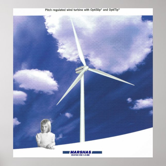 VESTAS V-80 wind turbine Poster (Front)