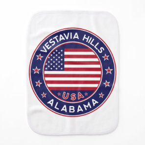 Vestavia Hills, Alabama Baby Burp Cloth