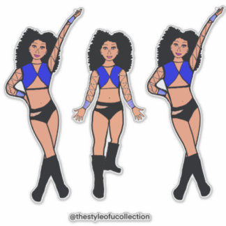 Vested Dancer Blue Black #2 Sticker