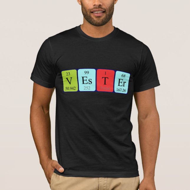 Vester periodic table name shirt (Front)