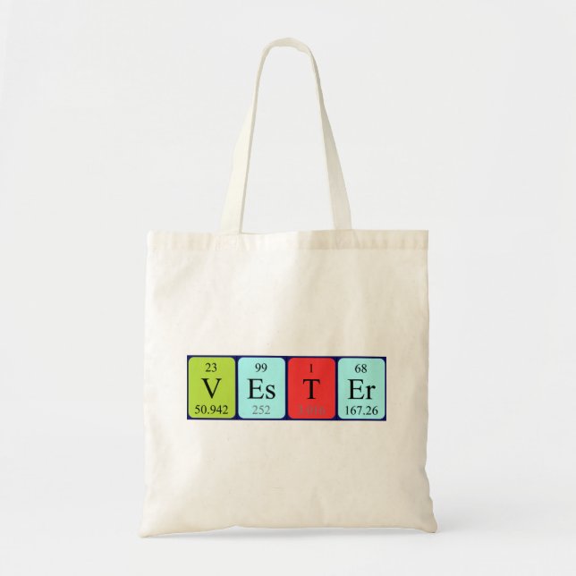 Vester periodic table name tote bag (Front)